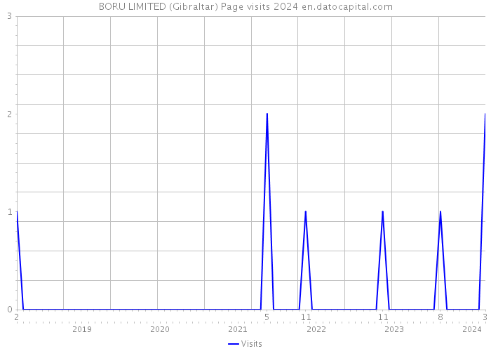 BORU LIMITED (Gibraltar) Page visits 2024 