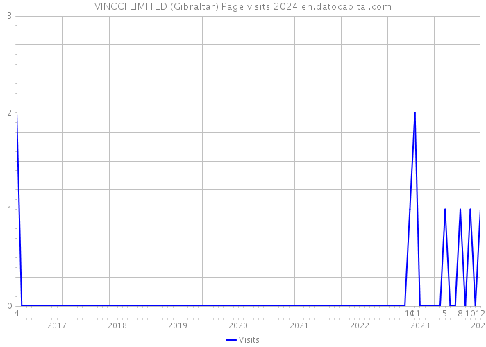VINCCI LIMITED (Gibraltar) Page visits 2024 