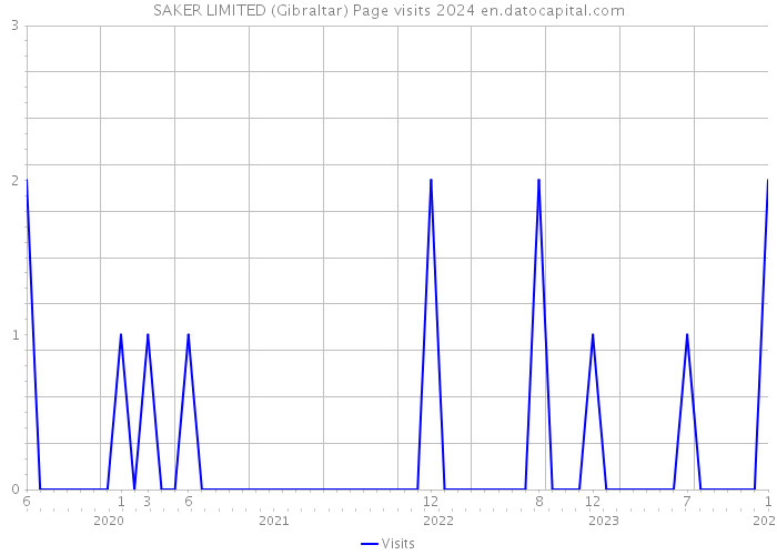 SAKER LIMITED (Gibraltar) Page visits 2024 