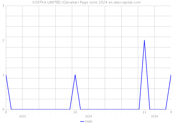 KOSTKA LIMITED (Gibraltar) Page visits 2024 