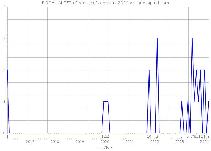 BIRCH LIMITED (Gibraltar) Page visits 2024 
