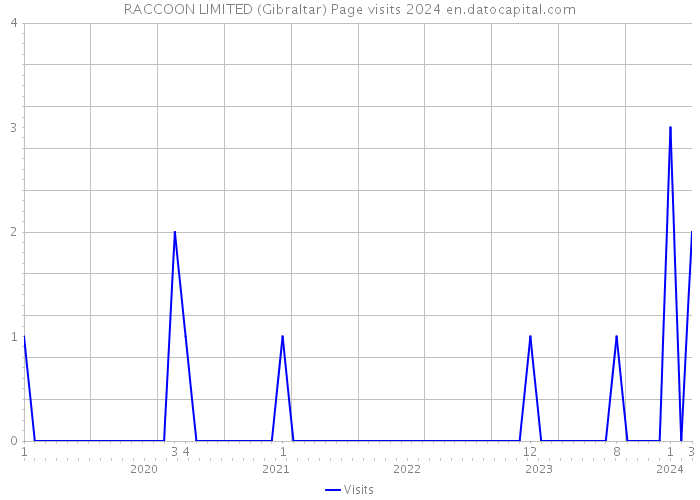RACCOON LIMITED (Gibraltar) Page visits 2024 