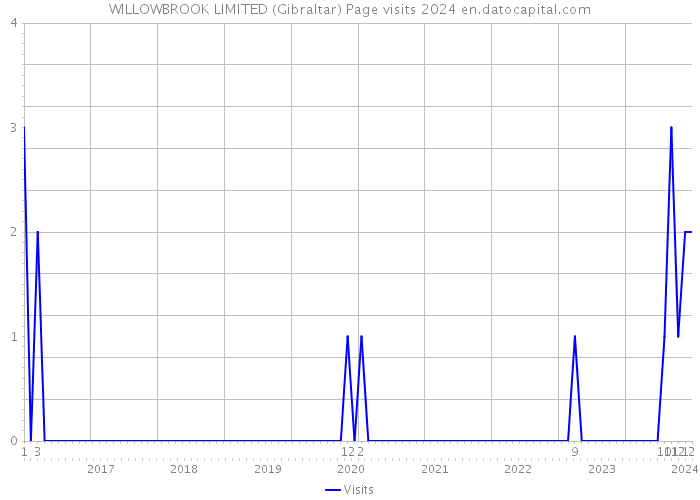 WILLOWBROOK LIMITED (Gibraltar) Page visits 2024 
