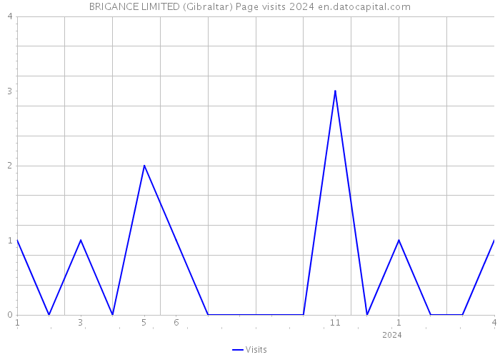 BRIGANCE LIMITED (Gibraltar) Page visits 2024 