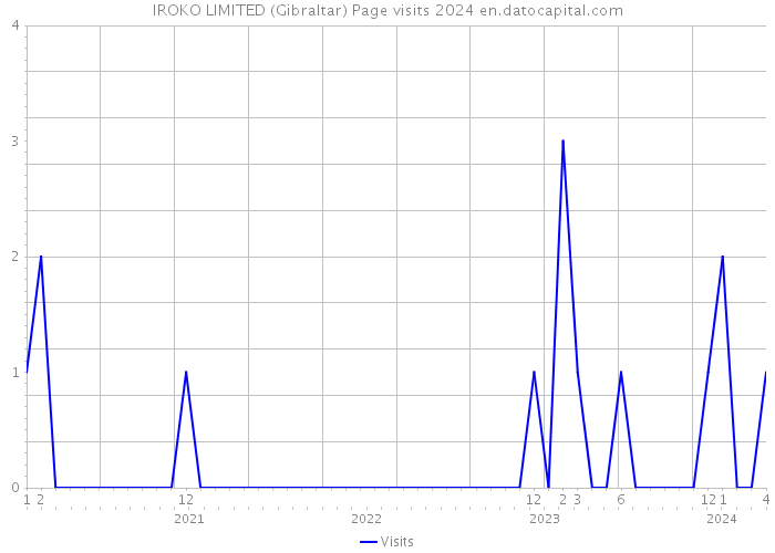 IROKO LIMITED (Gibraltar) Page visits 2024 