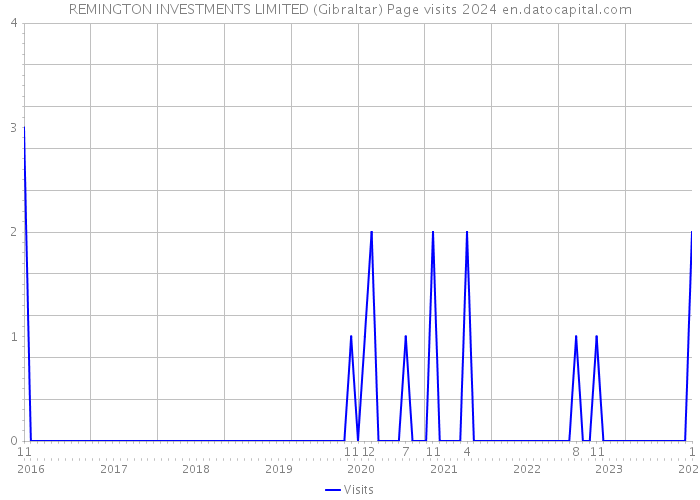 REMINGTON INVESTMENTS LIMITED (Gibraltar) Page visits 2024 