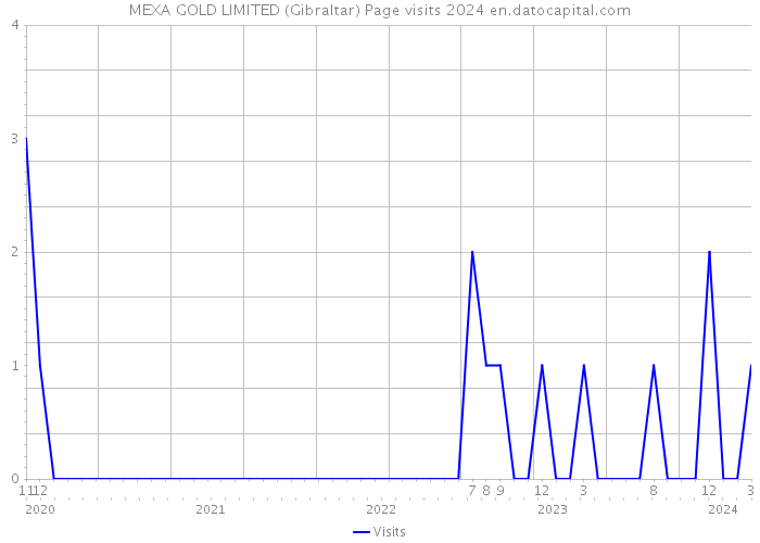 MEXA GOLD LIMITED (Gibraltar) Page visits 2024 