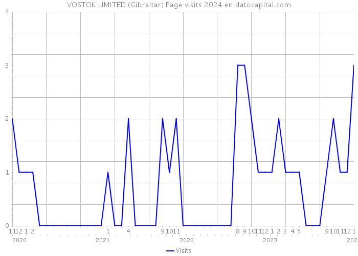 VOSTOK LIMITED (Gibraltar) Page visits 2024 