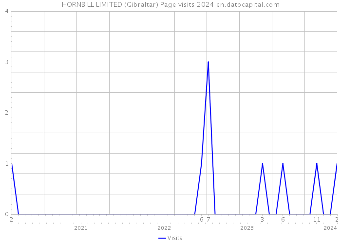 HORNBILL LIMITED (Gibraltar) Page visits 2024 