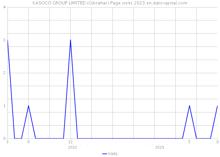 KASOCO GROUP LIMITED (Gibraltar) Page visits 2023 