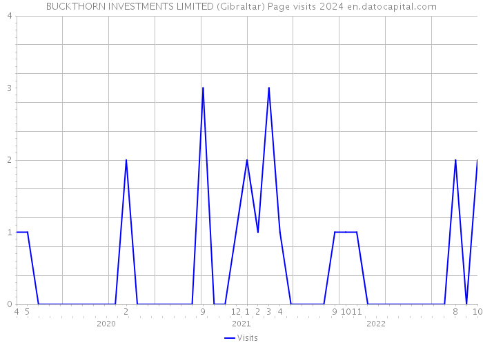 BUCKTHORN INVESTMENTS LIMITED (Gibraltar) Page visits 2024 