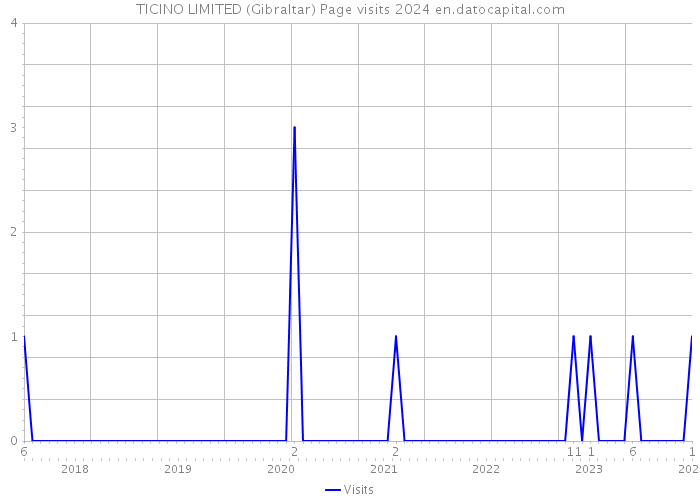 TICINO LIMITED (Gibraltar) Page visits 2024 