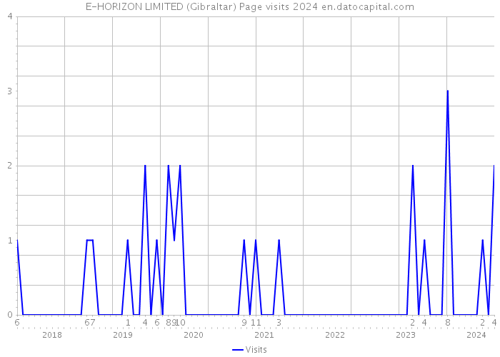 E-HORIZON LIMITED (Gibraltar) Page visits 2024 