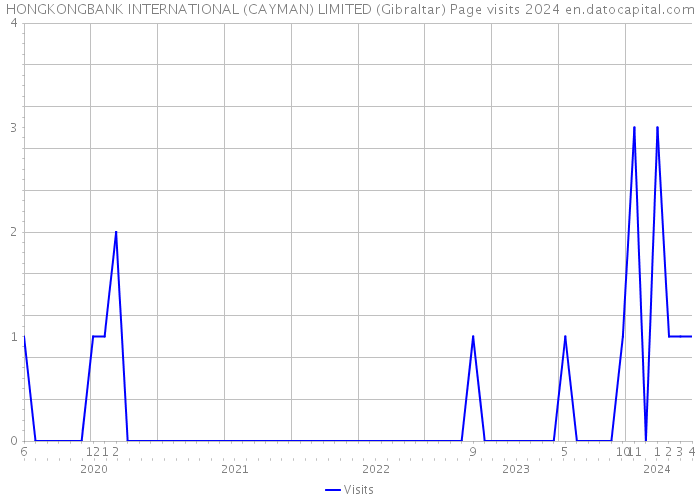 HONGKONGBANK INTERNATIONAL (CAYMAN) LIMITED (Gibraltar) Page visits 2024 