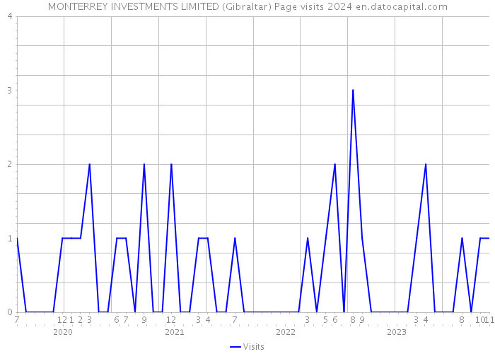 MONTERREY INVESTMENTS LIMITED (Gibraltar) Page visits 2024 