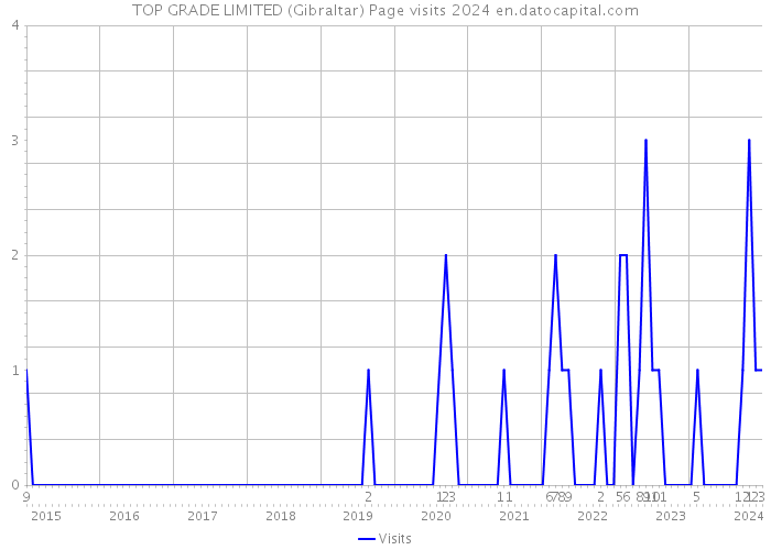 TOP GRADE LIMITED (Gibraltar) Page visits 2024 