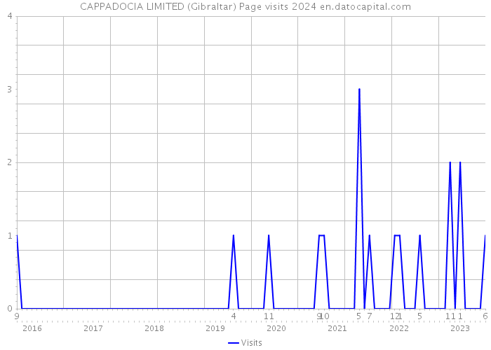 CAPPADOCIA LIMITED (Gibraltar) Page visits 2024 
