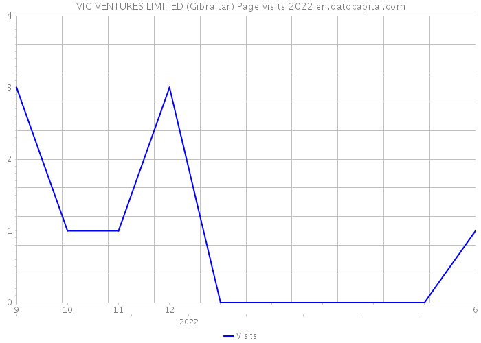 VIC VENTURES LIMITED (Gibraltar) Page visits 2022 
