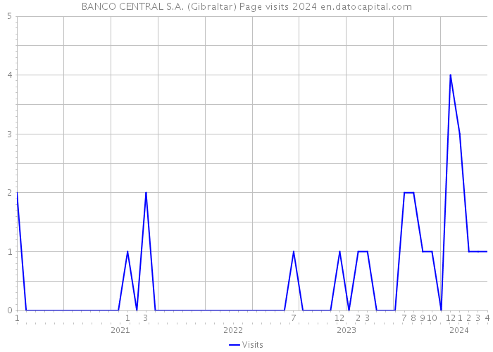 BANCO CENTRAL S.A. (Gibraltar) Page visits 2024 