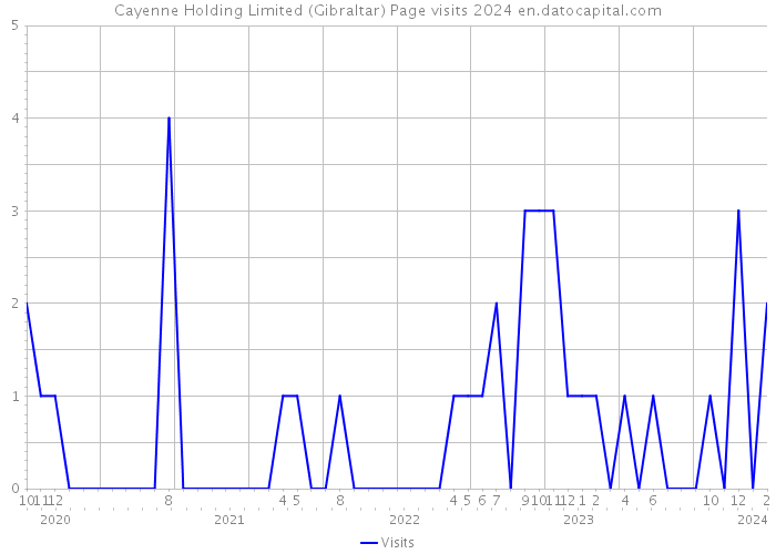 Cayenne Holding Limited (Gibraltar) Page visits 2024 