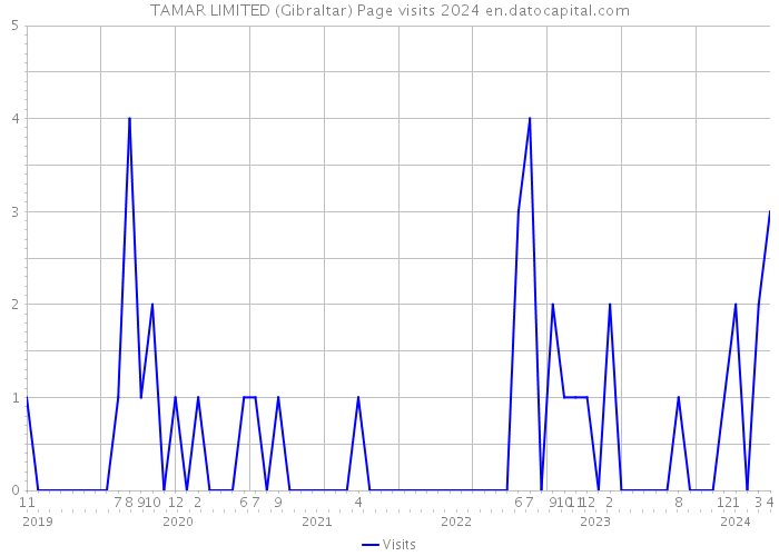 TAMAR LIMITED (Gibraltar) Page visits 2024 