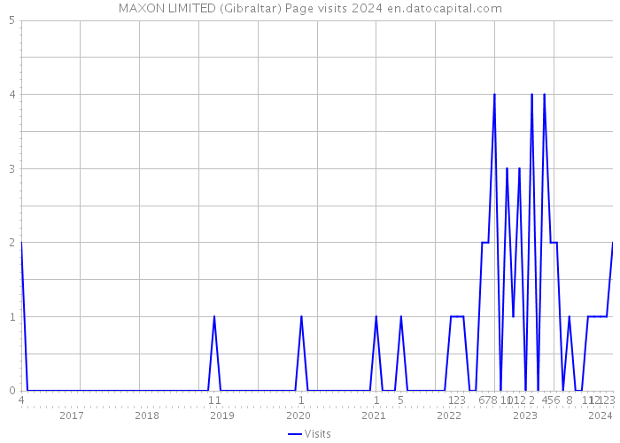 MAXON LIMITED (Gibraltar) Page visits 2024 