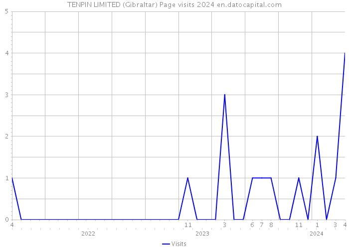 TENPIN LIMITED (Gibraltar) Page visits 2024 