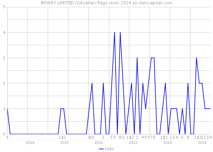 BINARY LIMITED (Gibraltar) Page visits 2024 
