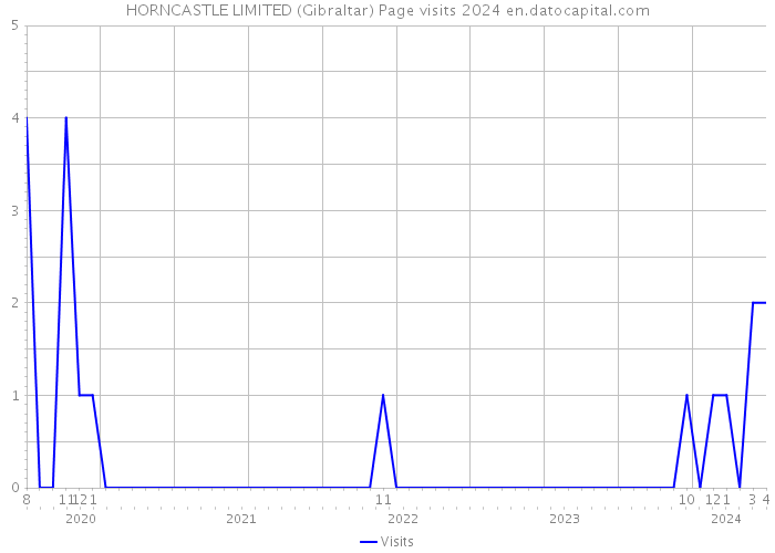 HORNCASTLE LIMITED (Gibraltar) Page visits 2024 