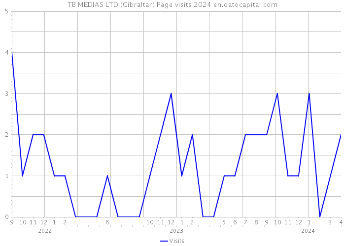 TB MEDIAS LTD (Gibraltar) Page visits 2024 