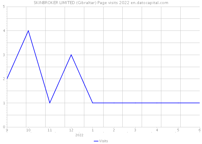 SKINBROKER LIMITED (Gibraltar) Page visits 2022 