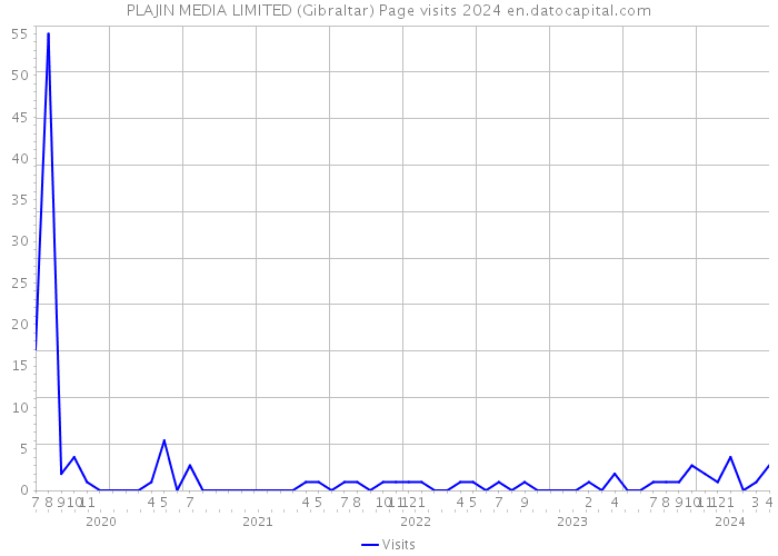 PLAJIN MEDIA LIMITED (Gibraltar) Page visits 2024 