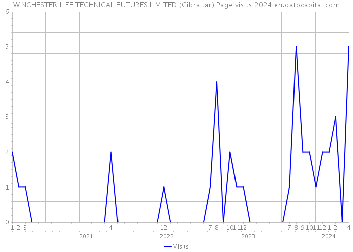 WINCHESTER LIFE TECHNICAL FUTURES LIMITED (Gibraltar) Page visits 2024 