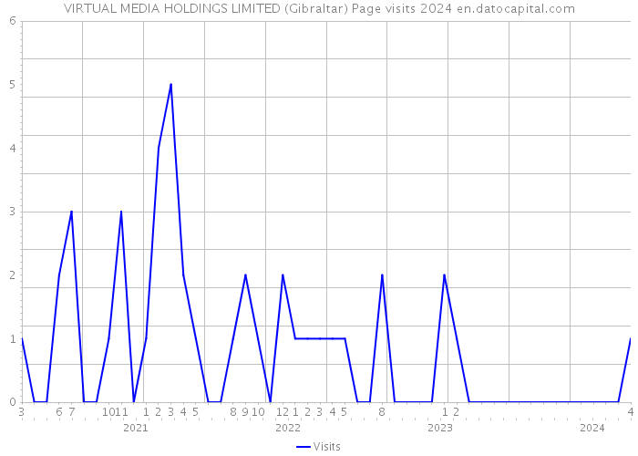 VIRTUAL MEDIA HOLDINGS LIMITED (Gibraltar) Page visits 2024 