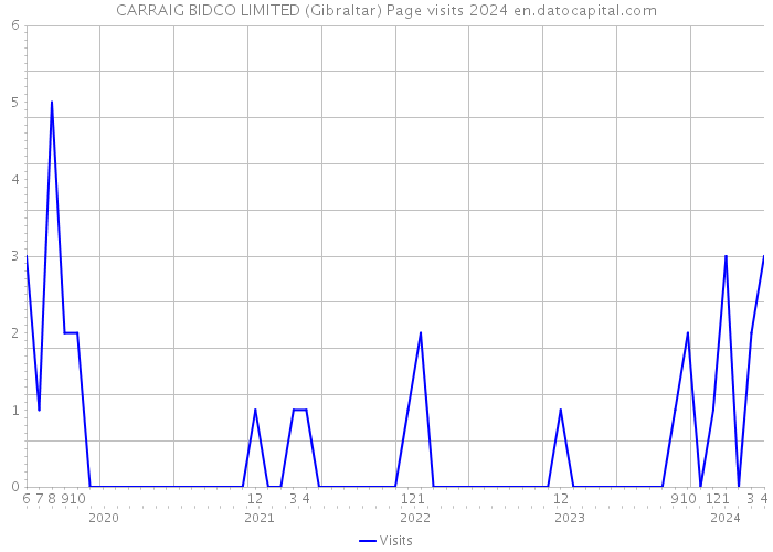 CARRAIG BIDCO LIMITED (Gibraltar) Page visits 2024 