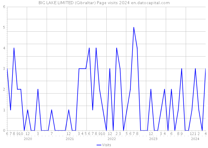 BIG LAKE LIMITED (Gibraltar) Page visits 2024 