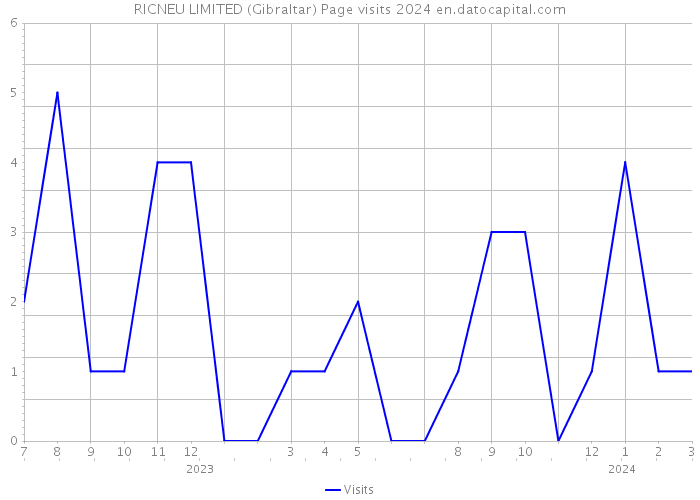 RICNEU LIMITED (Gibraltar) Page visits 2024 