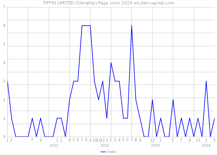 TIFFIN LIMITED (Gibraltar) Page visits 2024 