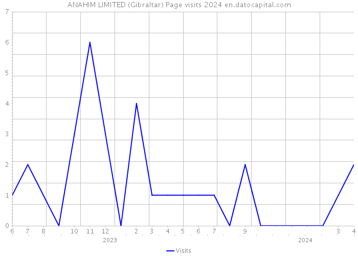 ANAHIM LIMITED (Gibraltar) Page visits 2024 