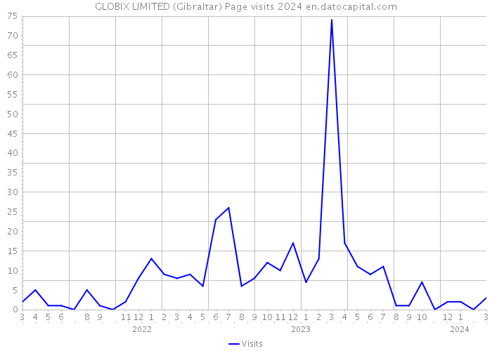 GLOBIX LIMITED (Gibraltar) Page visits 2024 