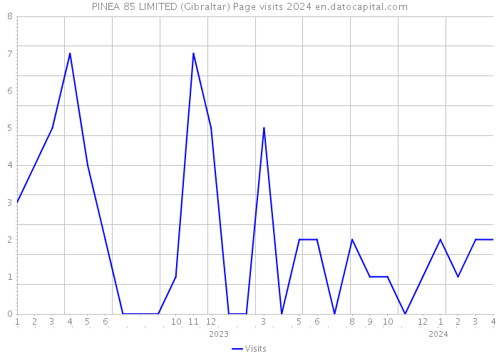 PINEA 85 LIMITED (Gibraltar) Page visits 2024 