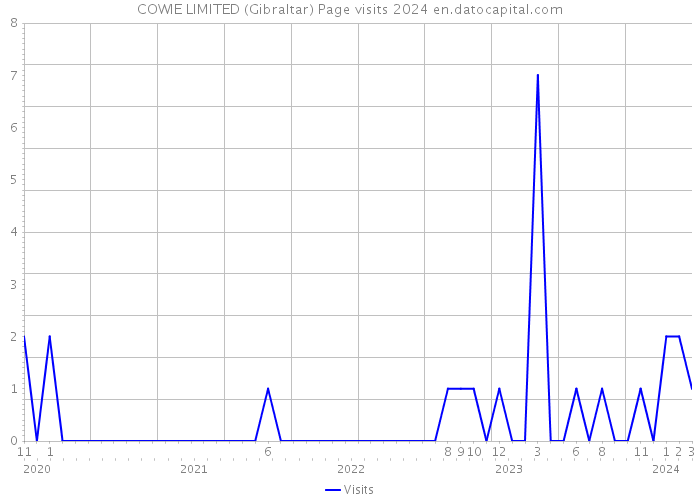 COWIE LIMITED (Gibraltar) Page visits 2024 
