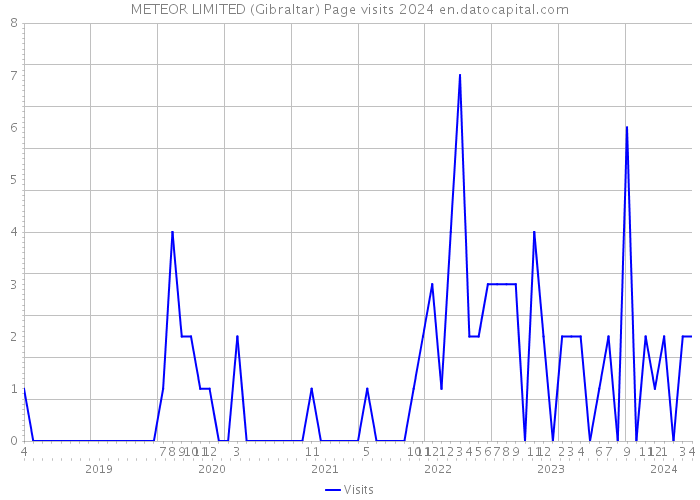 METEOR LIMITED (Gibraltar) Page visits 2024 