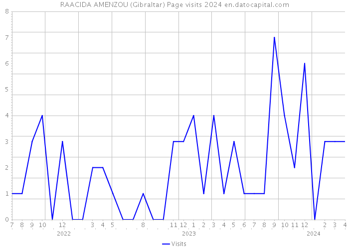 RAACIDA AMENZOU (Gibraltar) Page visits 2024 