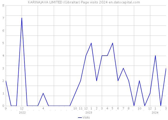 KARINAJAVA LIMITED (Gibraltar) Page visits 2024 