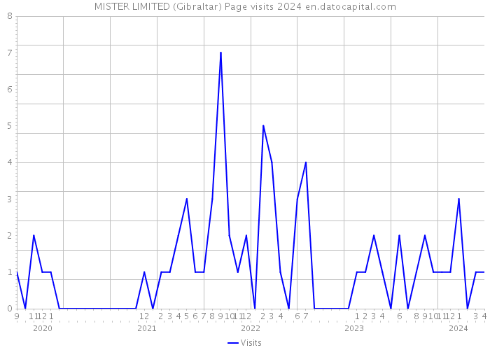 MISTER LIMITED (Gibraltar) Page visits 2024 