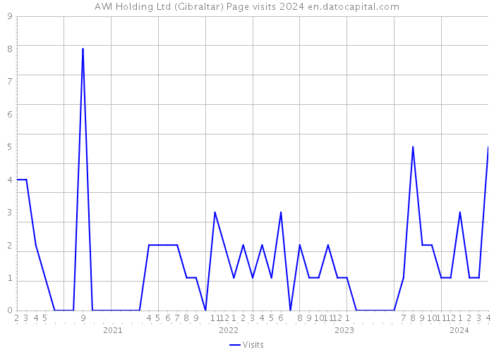AWI Holding Ltd (Gibraltar) Page visits 2024 