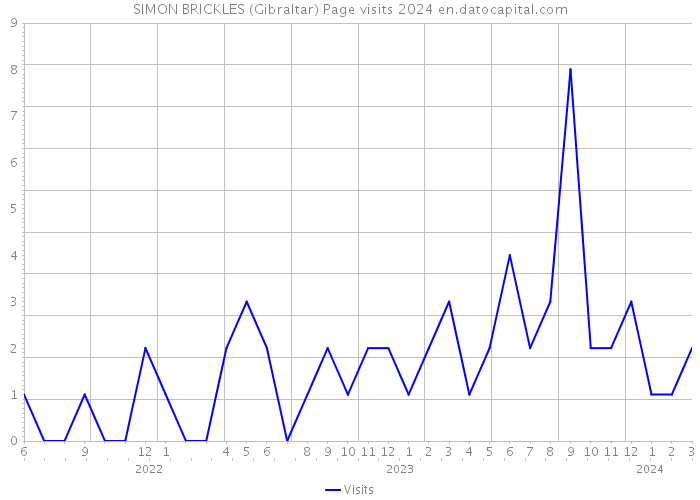 SIMON BRICKLES (Gibraltar) Page visits 2024 