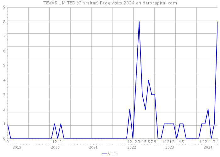 TEXAS LIMITED (Gibraltar) Page visits 2024 